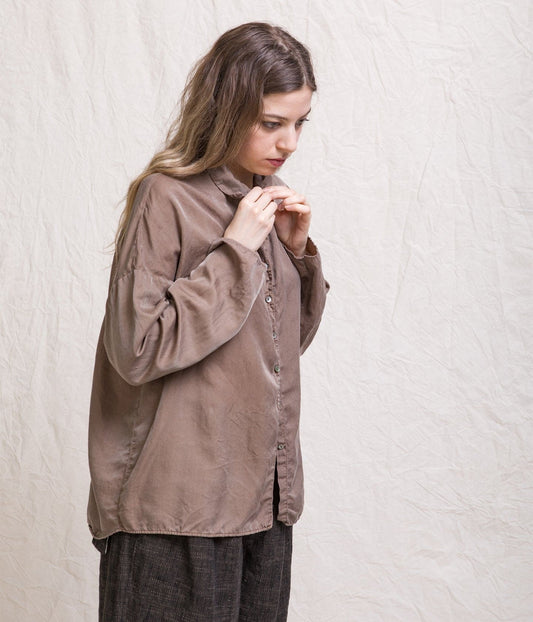 ALBUM DI FAMIGLIA - SILK SHORT COLLAR SHIRT