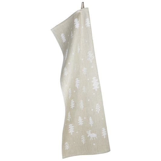LAPUAN - PORO REINDEER - HAND TOWEL. NATURAL+WHITE