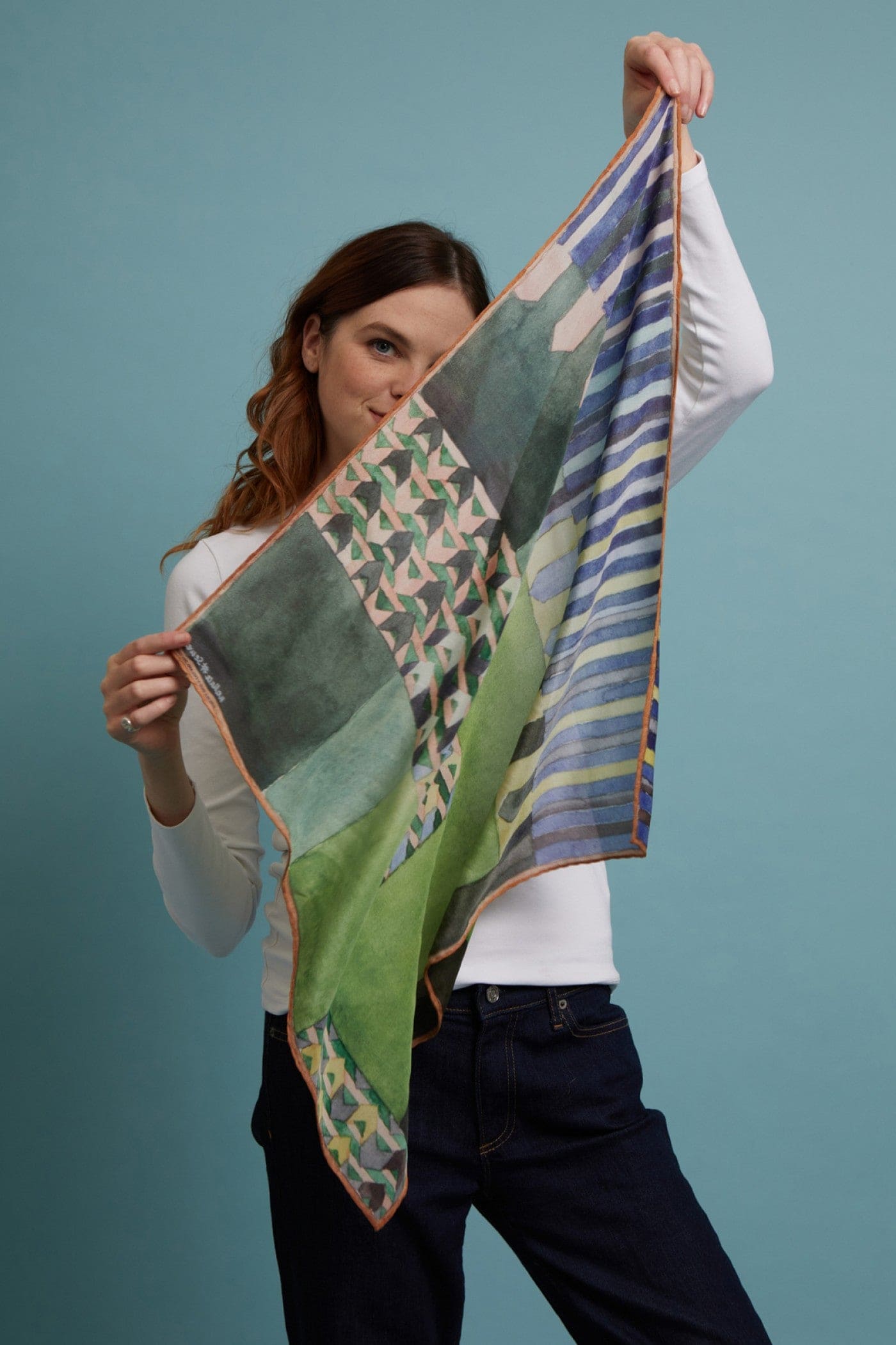 WALLACE+SEWELL - SQUARE SILK SCARF - BYZANTINE