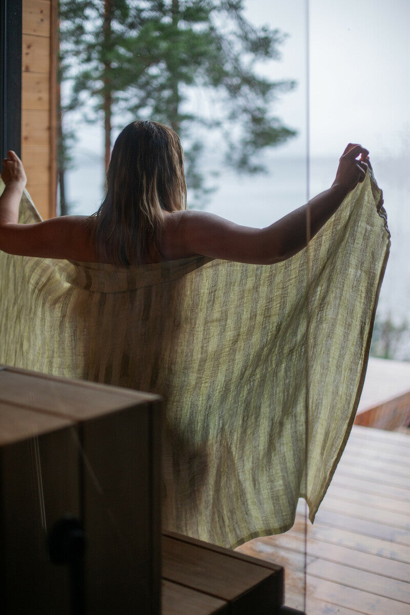 LAPUAN - HOHTO LINEN TOWEL. GREY