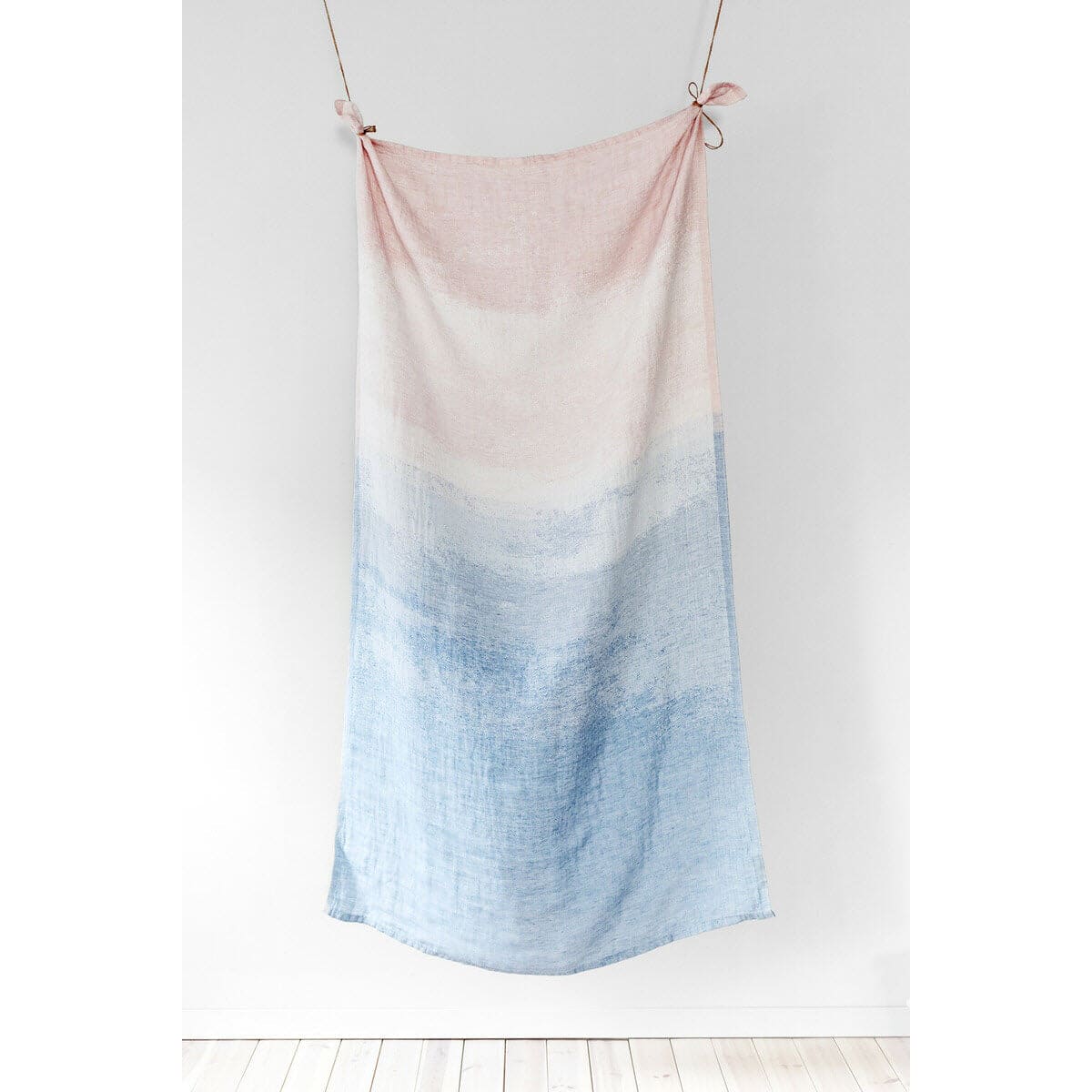 LAPUAN - SAARI LINEN KING TOWEL. ROSE+RAINY BLUE