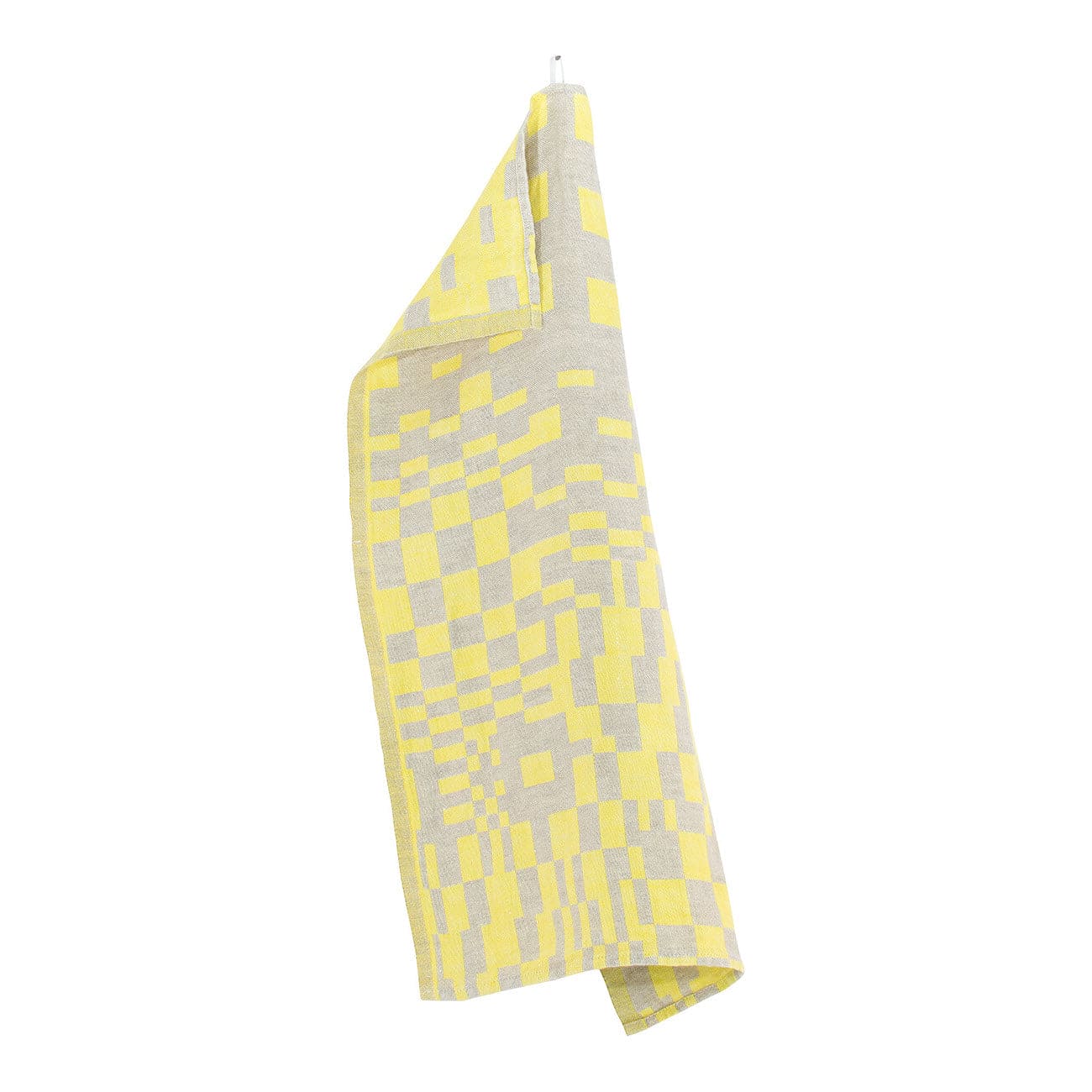 LAPUAN - KOODI LINEN HAND TOWEL. NATURAL+YELLOW