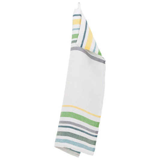 LAPUAN - LEWA LINEN HAND TOWEL. YELLOW + GREEN