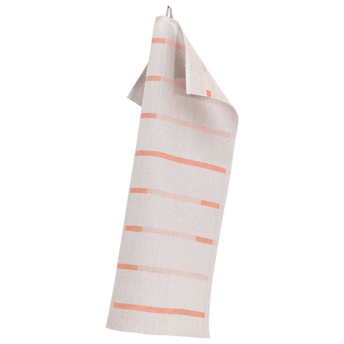 LAPUAN - LINNEA LINEN HAND TOWEL. NATURAL+ORANGE