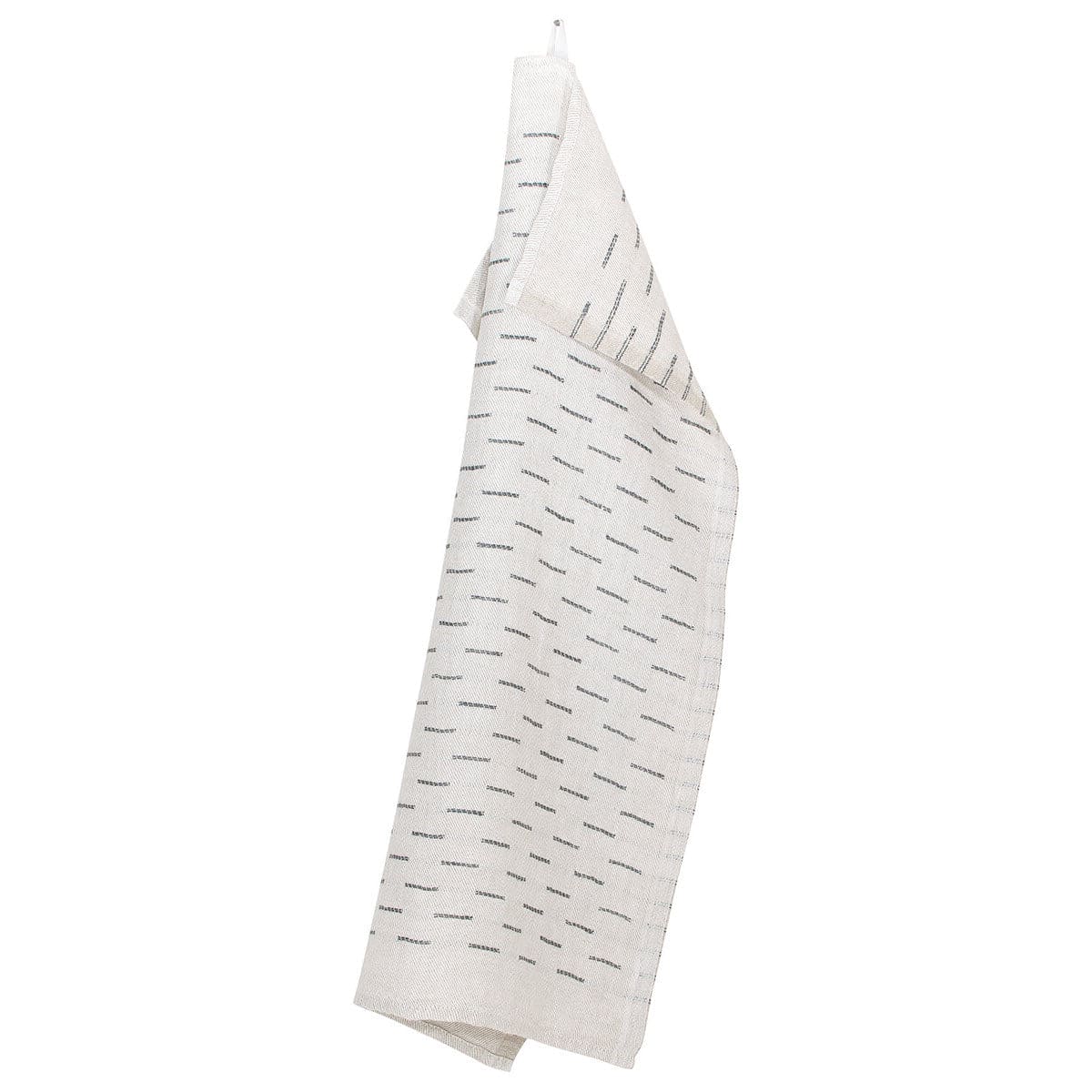 LAPUAN - PAUSSI - LINEN HAND TOWEL. NATURAL+DARK GREY