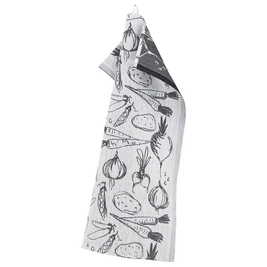 LAPUAN - SADONKORJUU HAND + KITCHEN TOWEL. BLACK