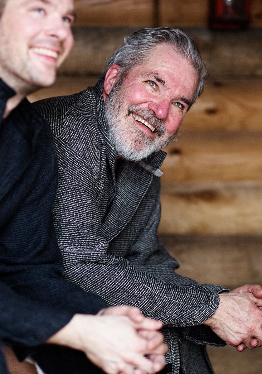 LAPUAN - TERVA WAFFLE BATHROBE. NATURAL+BLACK