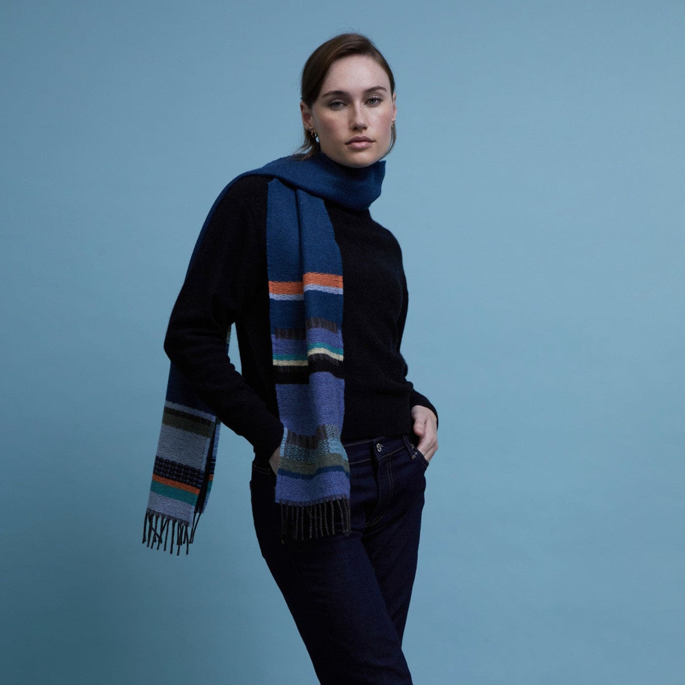 WALLACE+SEWELL - SCARF - DARLAND - BLUE