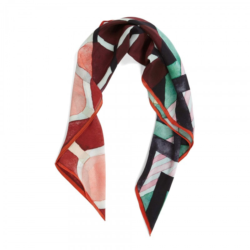 WALLACE+SEWELL - SQUARE SILK SCARF - RIPPLE