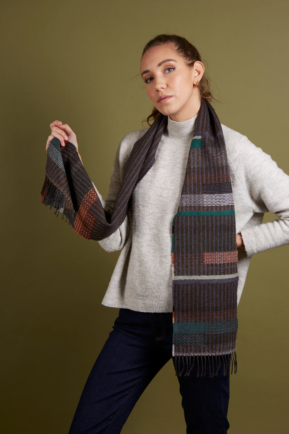 WALLACE+SEWELL - SCARF - DORVIGNY - CHARCOAL