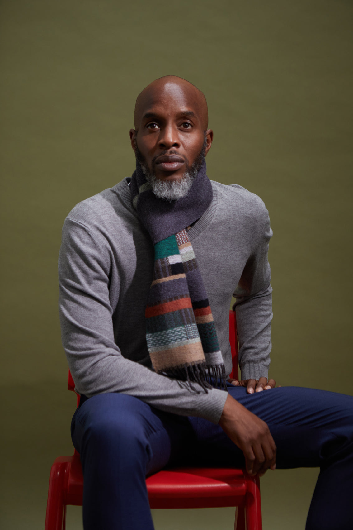 WALLACE+SEWELL - SCARF - DORVIGNY - CHARCOAL