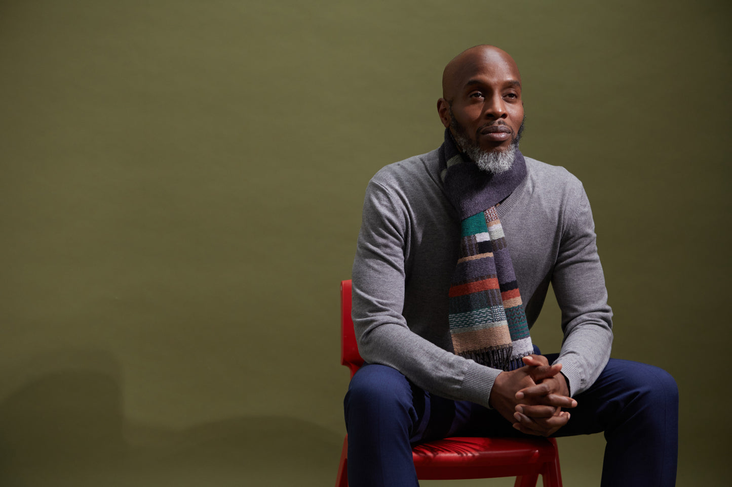 WALLACE+SEWELL - SCARF - DORVIGNY - CHARCOAL