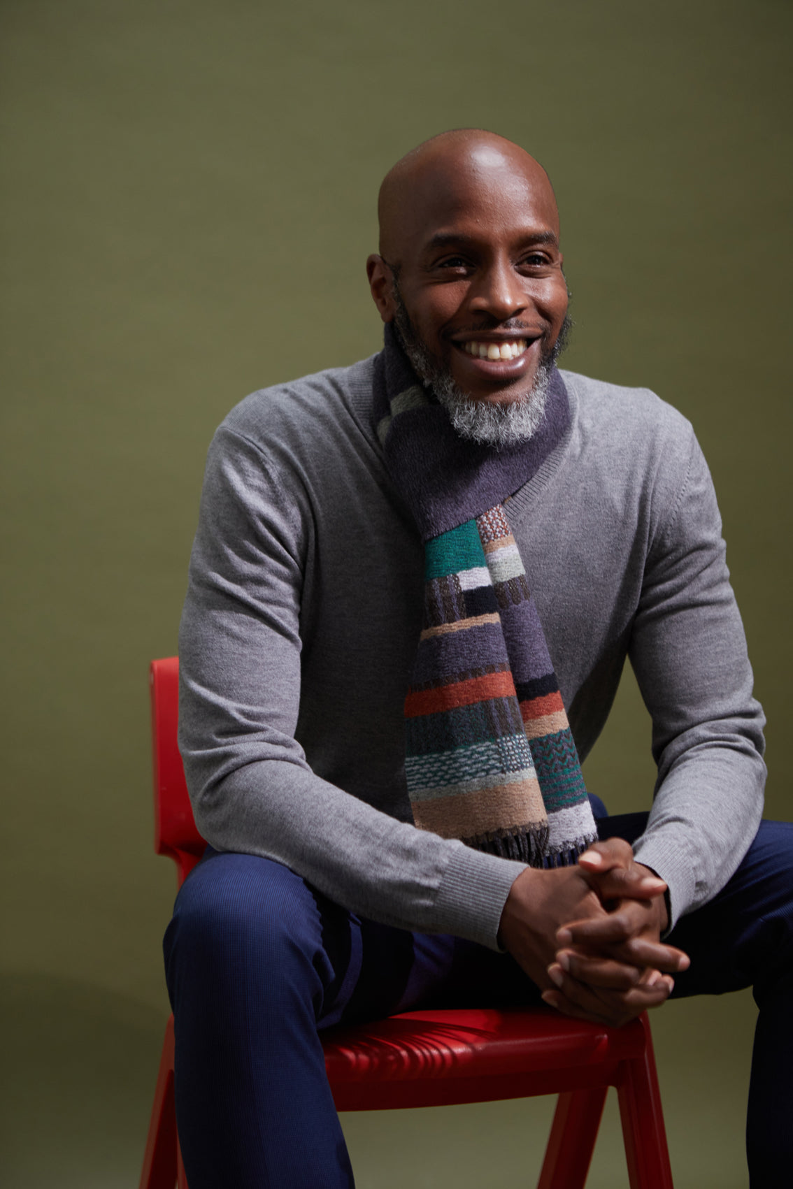 WALLACE+SEWELL - SCARF - DORVIGNY - CHARCOAL