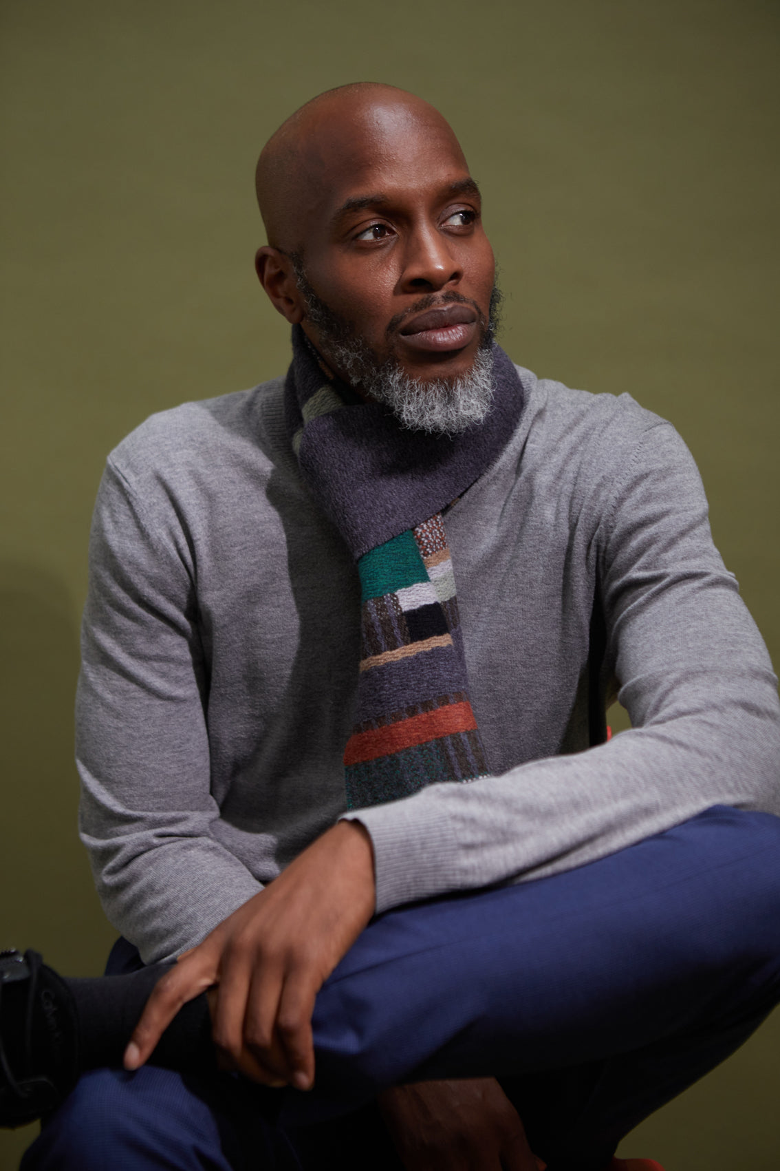 WALLACE+SEWELL - SCARF - DORVIGNY - CHARCOAL