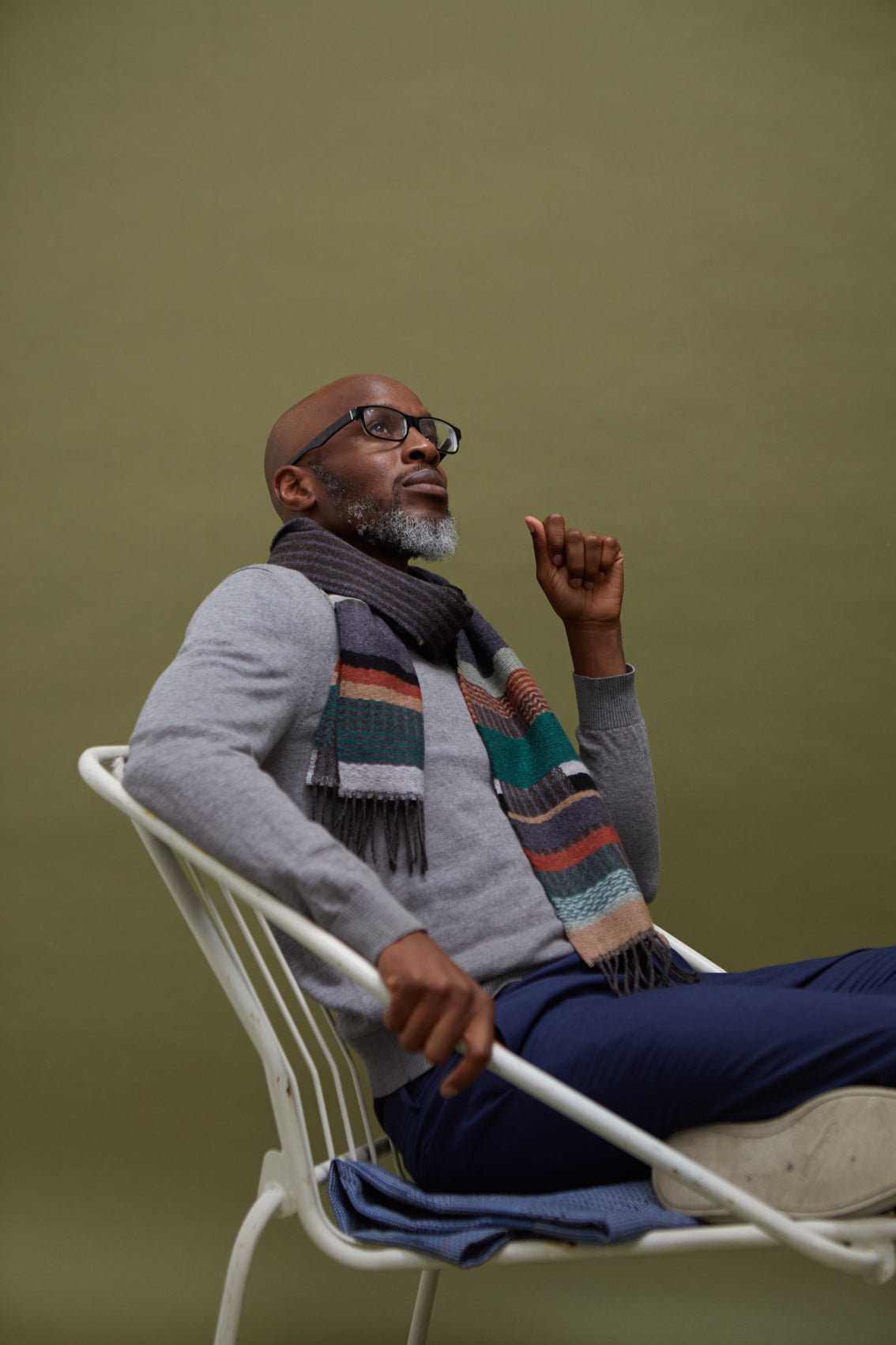 WALLACE+SEWELL - SCARF - DORVIGNY - CHARCOAL