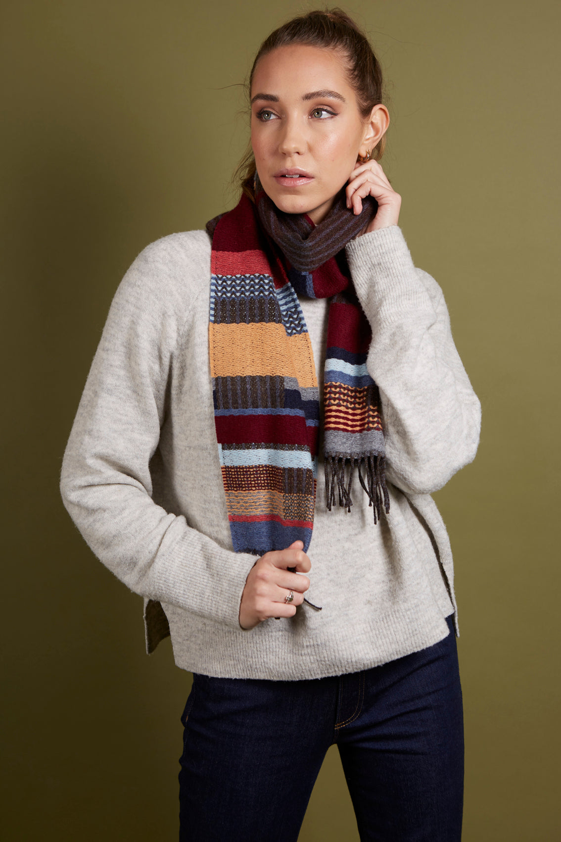 WALLACE+SEWELL - SCARF - DORVIGNY - CLARET
