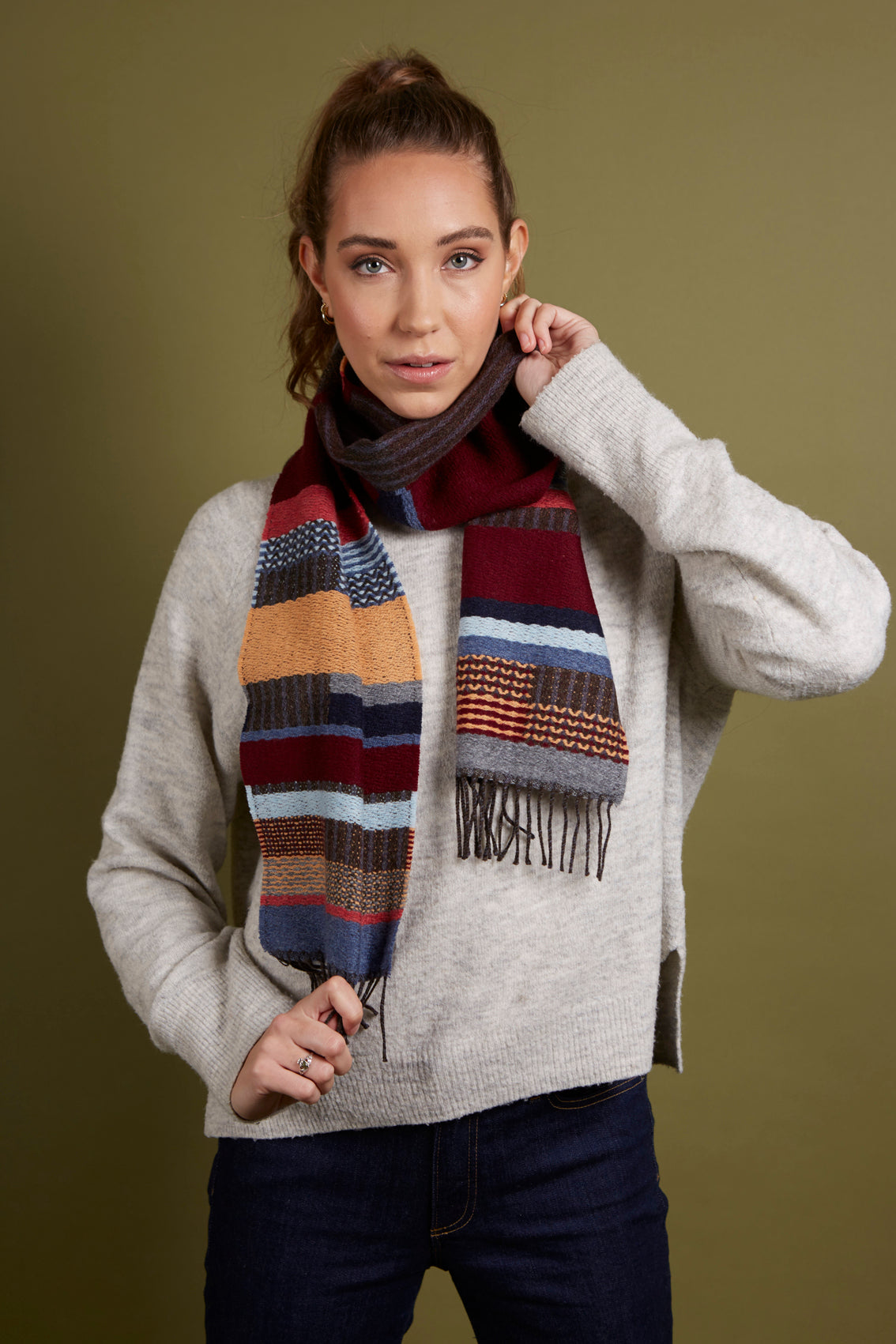 WALLACE+SEWELL - SCARF - DORVIGNY - CLARET