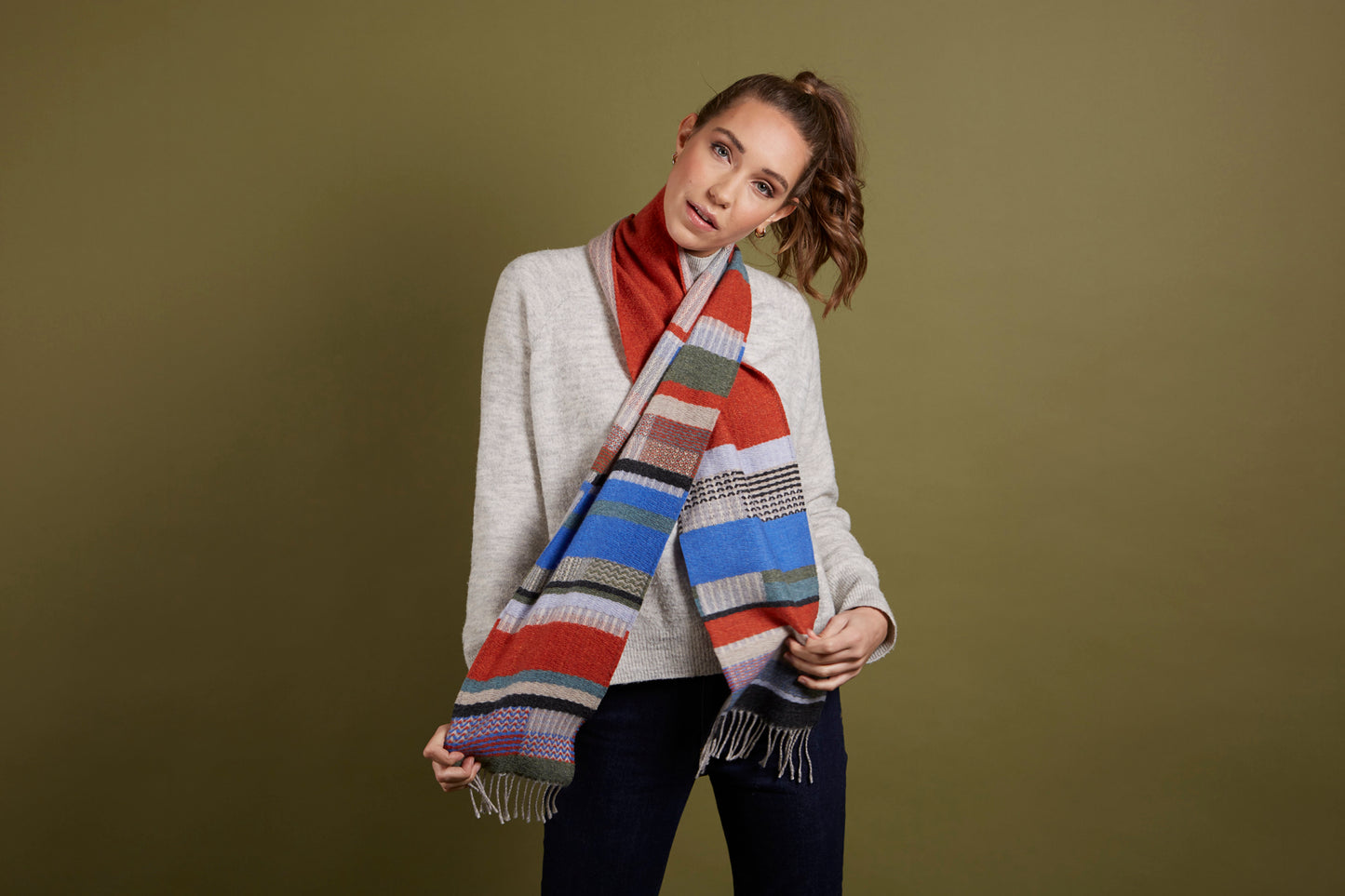 WALLACE+SEWELL - SCARF - DORVIGNY - RUST