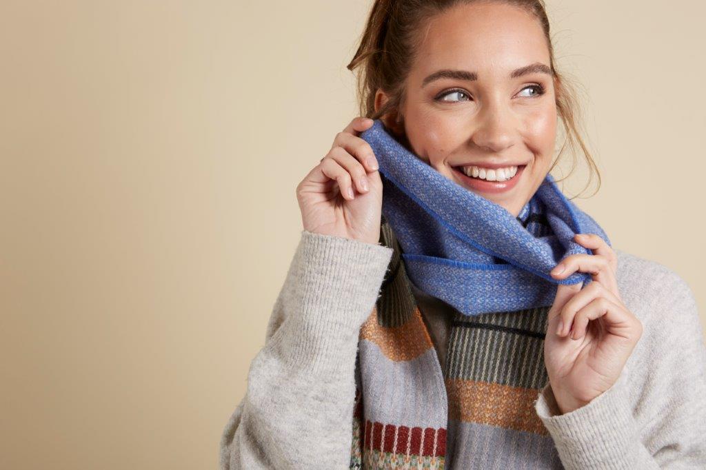 WALLACE+SEWELL - SCARF - ANOUILH - BLUE