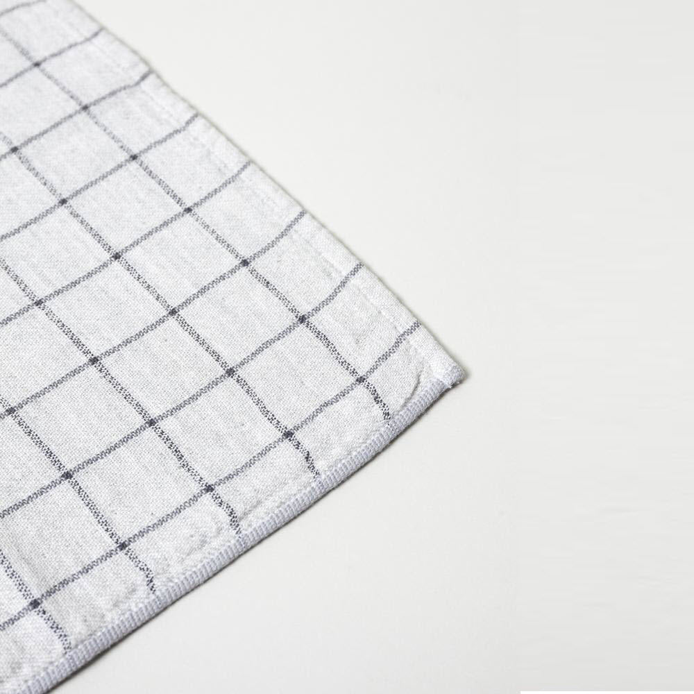 KONTEX - GRAPH ORGANIC COTTON TOWEL. GREY + NAVY