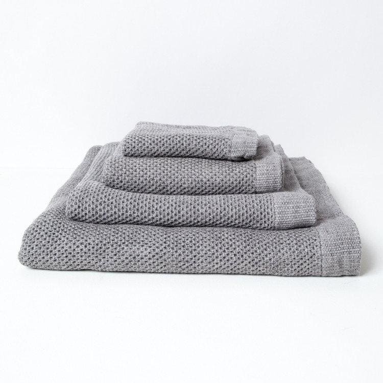 KONTEX - ORGANIC WAFFLE TOWEL. ICE GREY