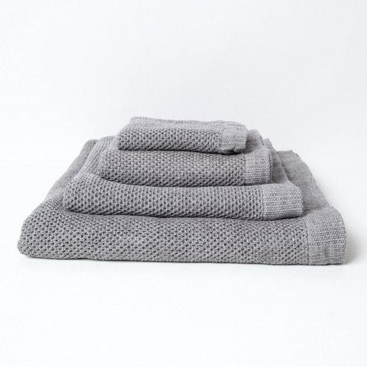 KONTEX - ORGANIC WAFFLE TOWEL. ICE GREY
