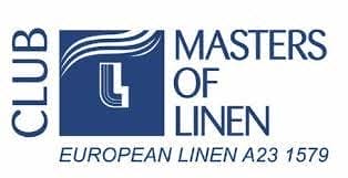 LAPUAN - KOLI LINEN SCARF. BLACK+BLUE