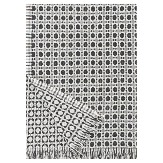 LAPUAN - LAMBSWOOL BLANKET. BLACK
