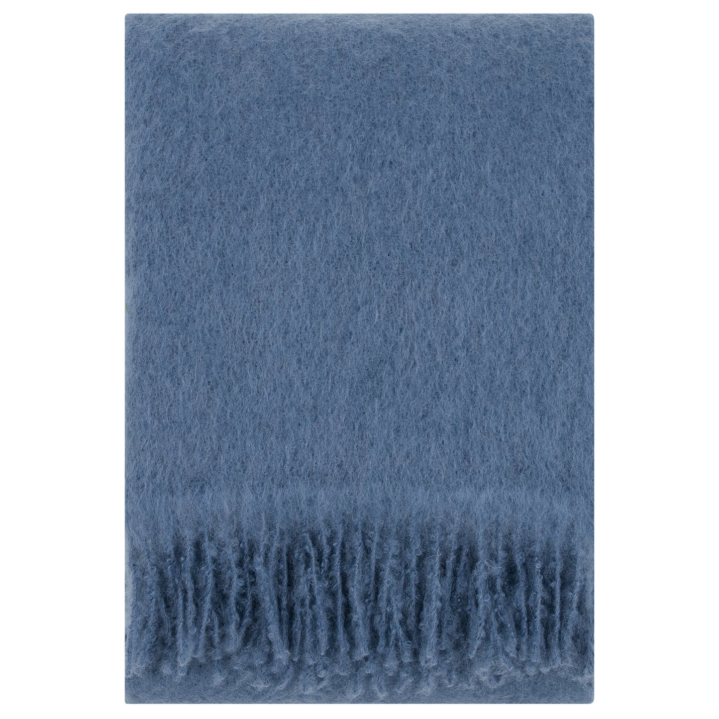 LAPUAN - SAAGA UNI MOHAIR BLANKET. BLUE