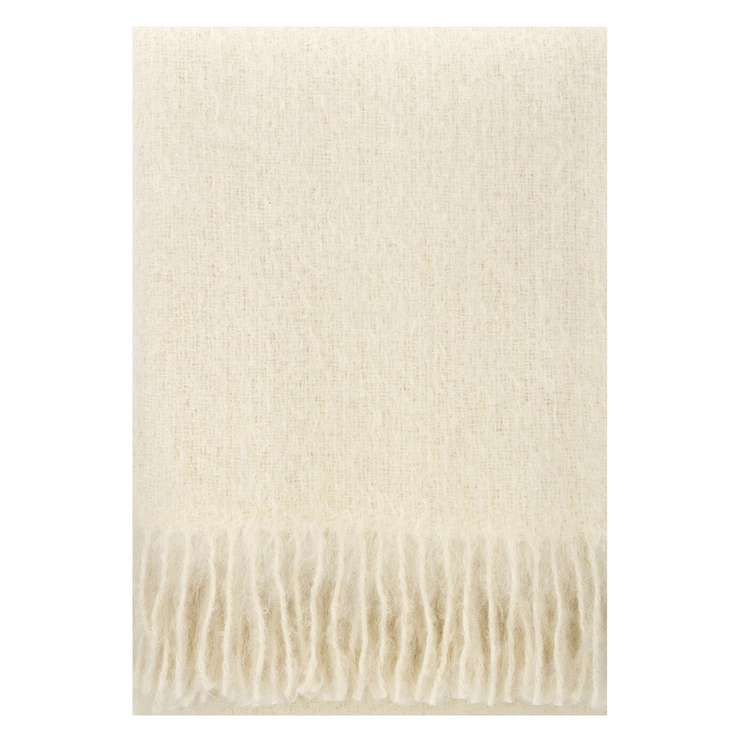 LAPUAN - SAAGA UNI MOHAIR BLANKET. ARCTIC WHITE