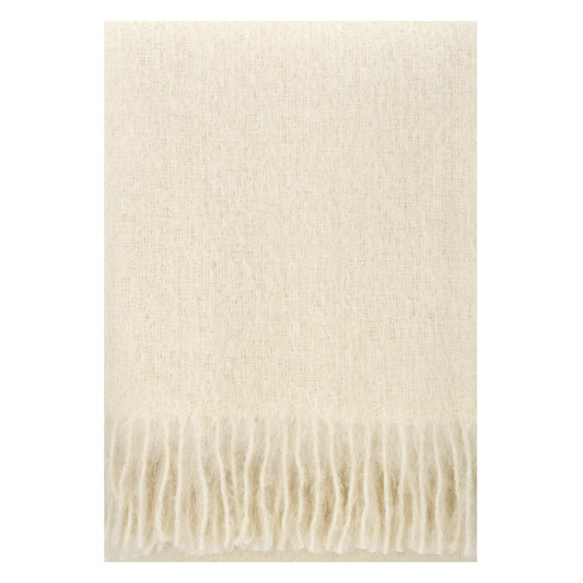 LAPUAN - SAAGA UNI MOHAIR BLANKET. ARCTIC WHITE