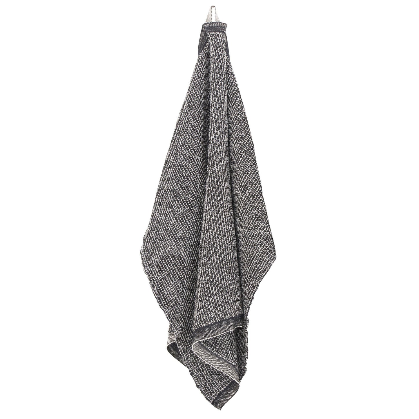 LAPUAN - TERVA WAFFLE TOWEL. NATURAL+BLACK