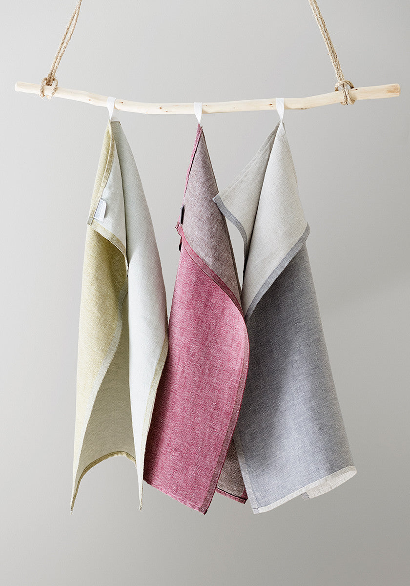 LAPUAN - DUO LINEN HAND TOWEL. GOLD+LINEN