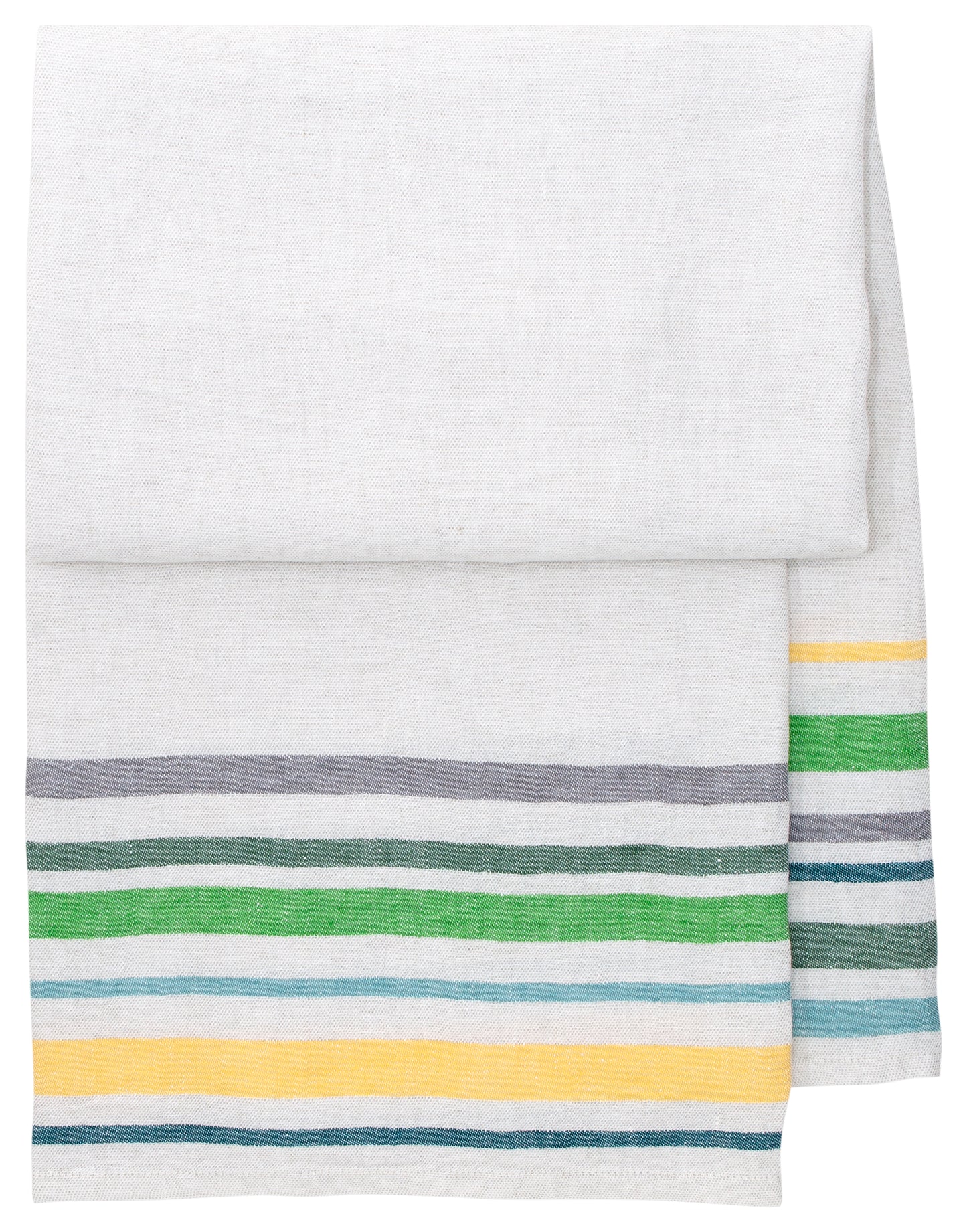 LAPUAN - LEWA LINEN HAND TOWEL. YELLOW+GREEN