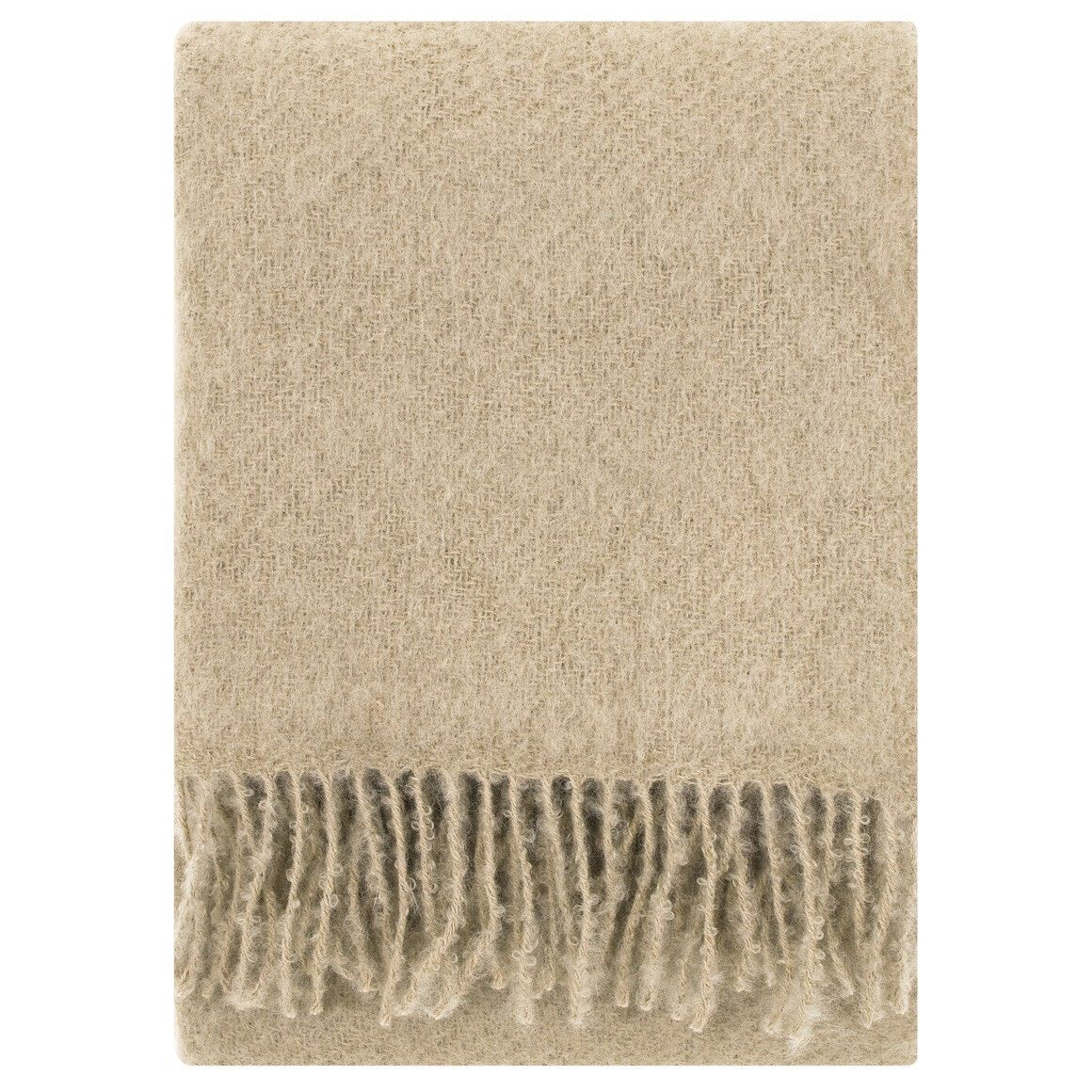 LAPUAN - SAAGA UNI MOHAIR BLANKET. BEIGE