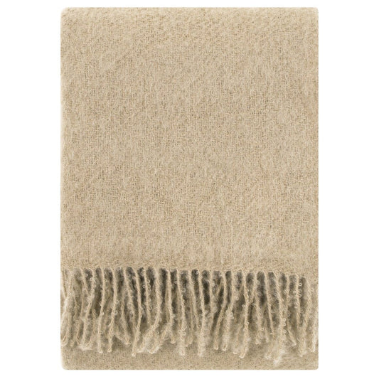 LAPUAN - SAAGA UNI MOHAIR BLANKET. BEIGE