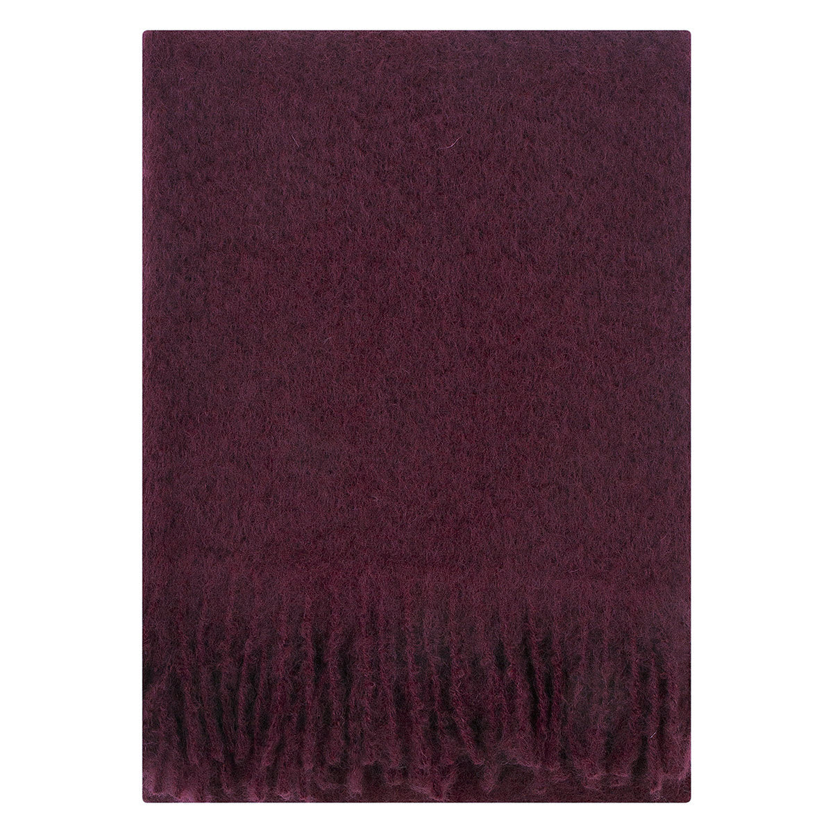 LAPUAN - SAAGA UNI MOHAIR BLANKET. BURGUNDY