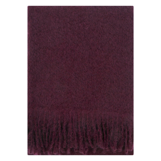 LAPUAN - SAAGA UNI MOHAIR BLANKET. BURGUNDY