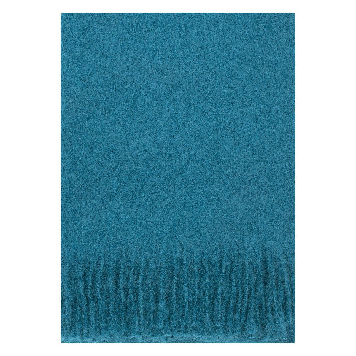 LAPUAN - SAAGA UNI MOHAIR BLANKET. PETROLEUM