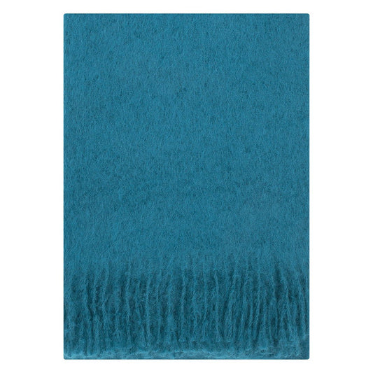 LAPUAN - SAAGA UNI MOHAIR BLANKET. PETROLEUM