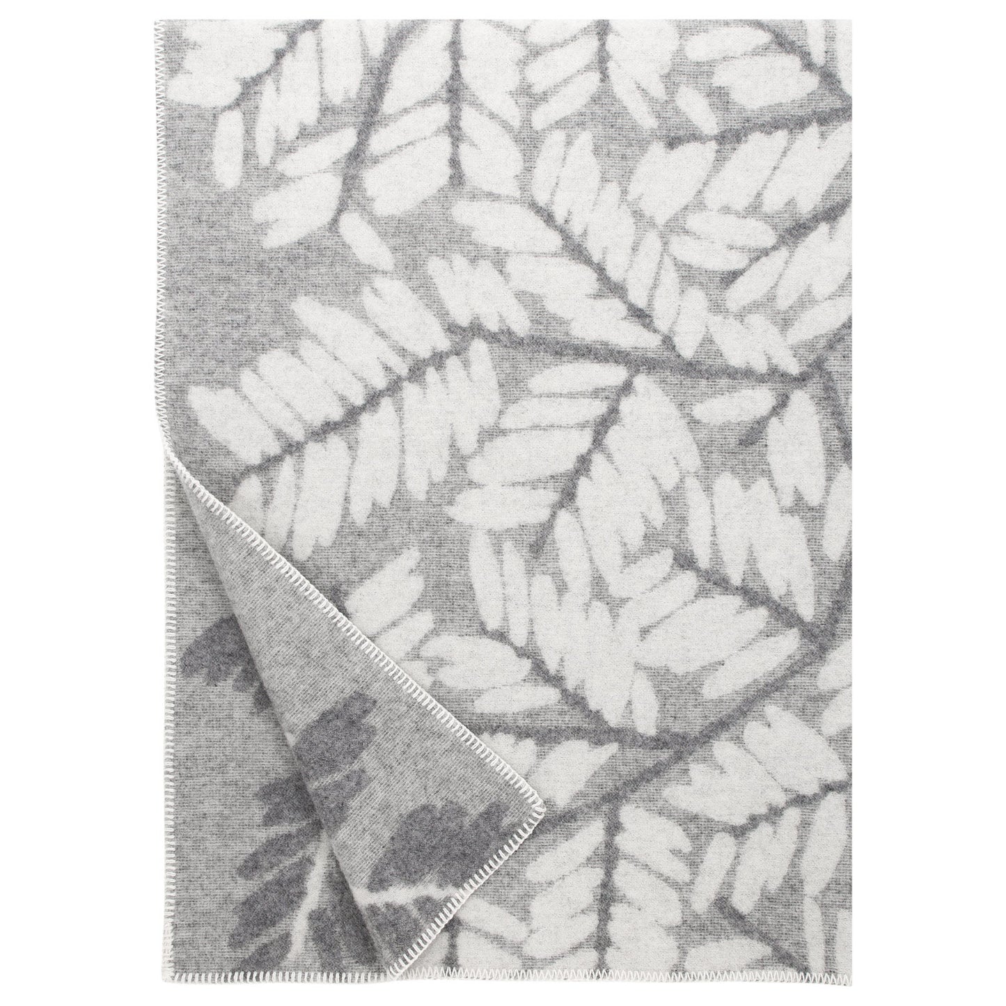 LAPUAN - VERSO WOOL BLANKET. GREY
