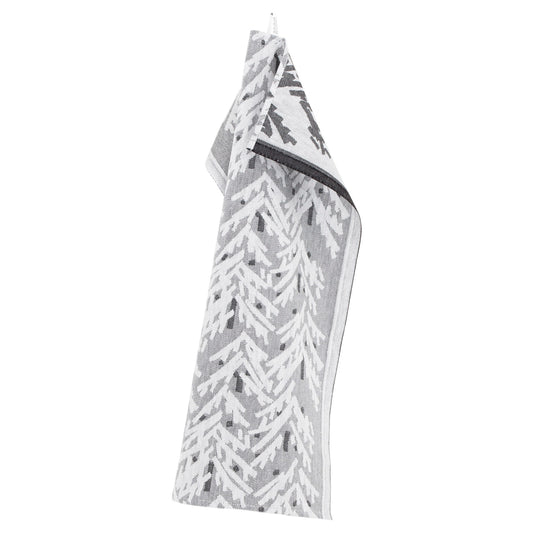 LAPUAN - KUUSI TREES - HAND TOWEL. WHITE+BLACK