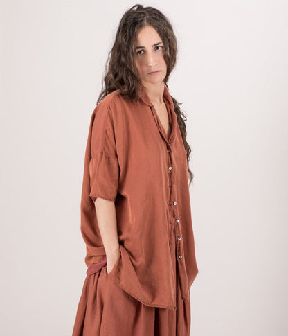 ALBUM DI FAMIGLIA - CHEMISE À COL SC - SOIE COTON