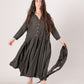 ALBUM DI FAMIGLIA - PLEATED COLLAR DRESS SC - SILK COTTON