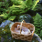 LAPUAN - SIENIMETSA MUSHROOMS - HAND TOWEL. WHITE+DARK GREY