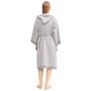 LAPUAN - KASTE PRESHRUNK LINEN BATHROBE WITH HOOD. GREY