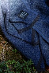 ÉCHARPE EN LAINE MÉRINOS LAPUAN - KOLI. NOIR+BLEU