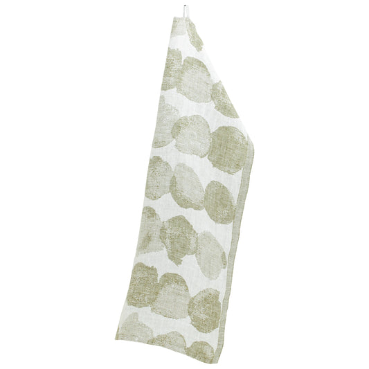 LAPUAN - SADE LINEN HAND TOWEL. OLIVE