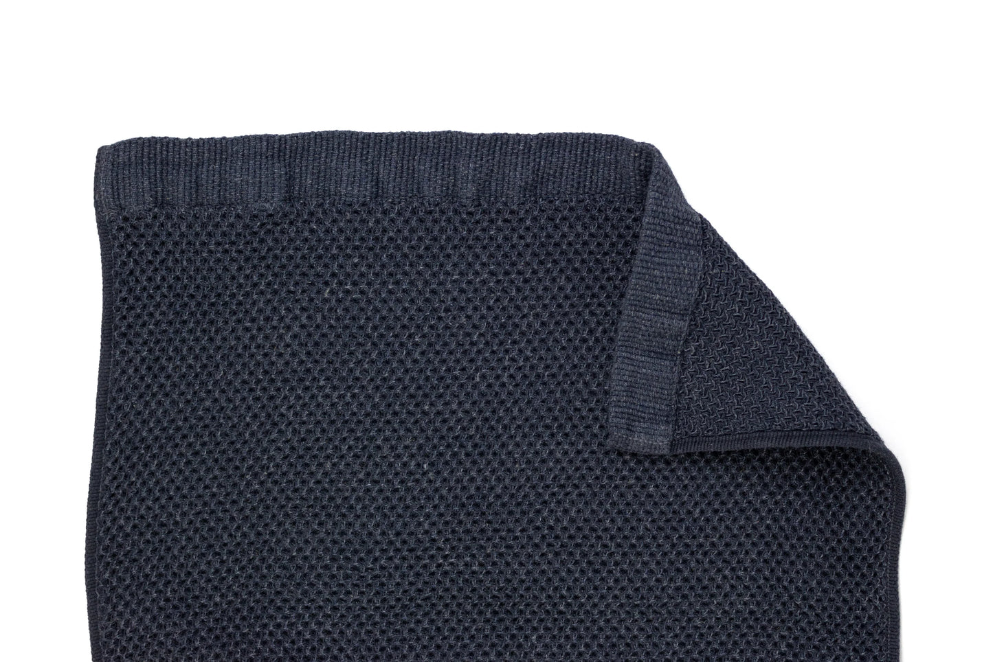 KONTEX - ORGANIC HONEYCOMB WAFFLE TEXTURED TOWEL. NAVY