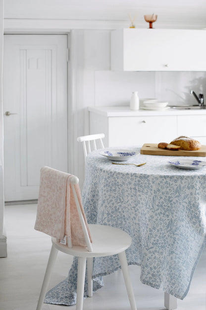 LAPUAN - SERVIETTE EN LIN NIITTY. BLANC+ROSE